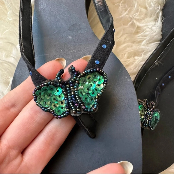 Y2K Sequin Butterfly Wedges - Picture 5 of 5